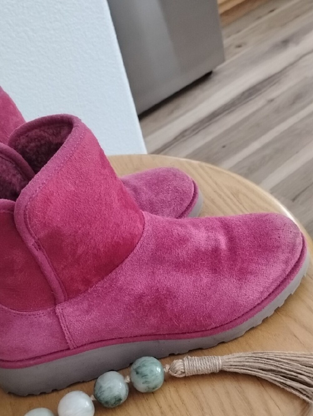 UGG Kristin Classic Slim Suede Wedge Ankle Boots - [women's sz 7.5] - Purple Pas - Picture 7 of 10